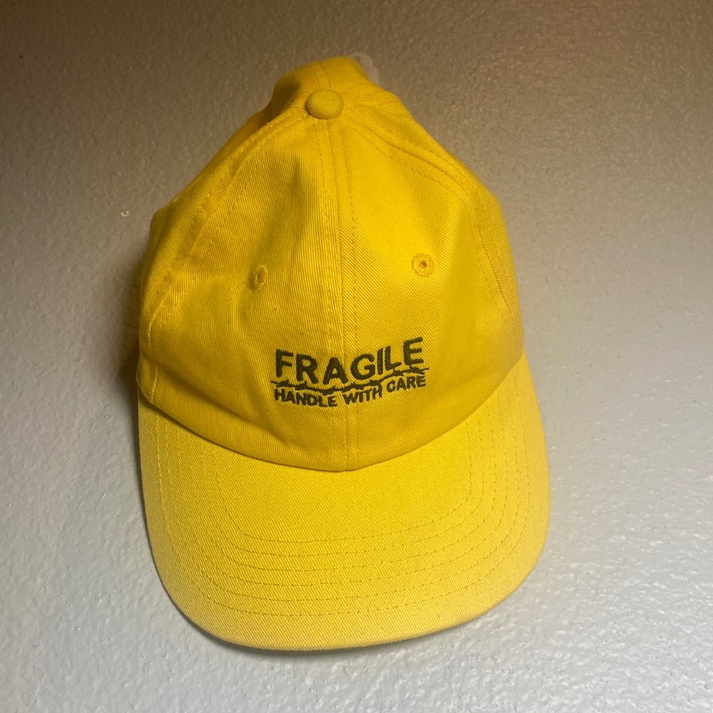 Fragile Handle With Care Yellow Hat